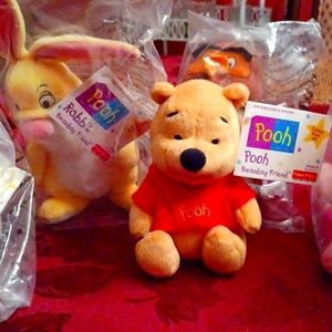 Set of Winnie the Pooh beanbag friends